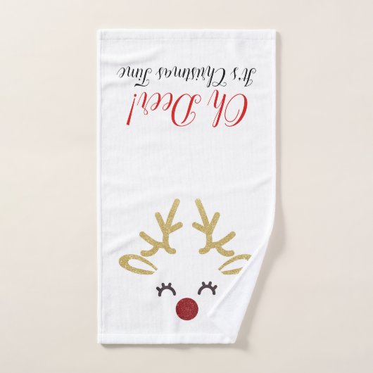 Kerstdeerhanddoekset, Feestdagen Bathroom decor Bad Handdoek (Handdoek)