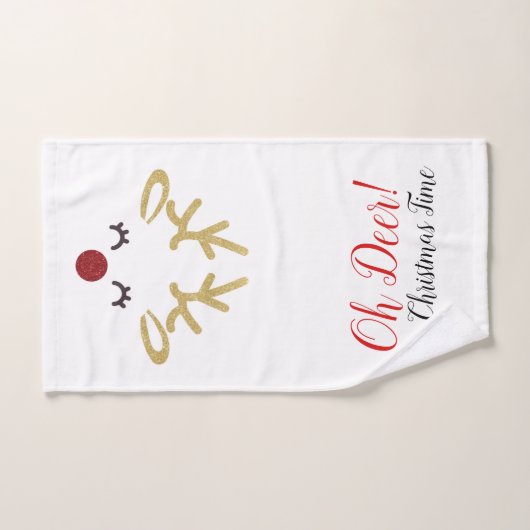 Kerstdeerhanddoekset, Feestdagen Bathroom decor Bad Handdoek (Handdoek)