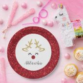 Kerstdeerpapier, borden papieren bordje (Feest)