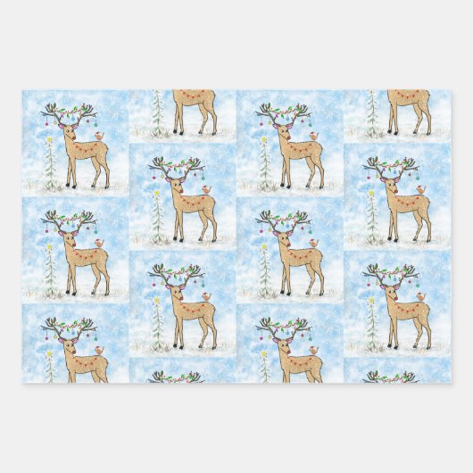 Kerstdeerpapier Inpakpapier Vel (Voorkant 2)