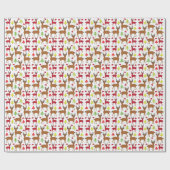 Kerstdeerpatroon Cadeaupapier (Vlak)