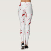 Kerstdeerpatroon Leggings (Achterkant)