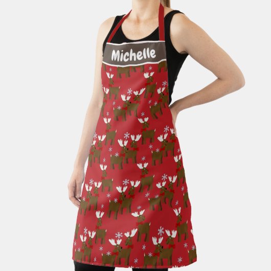 Kerstdeerpatroon Schort (Insitu)