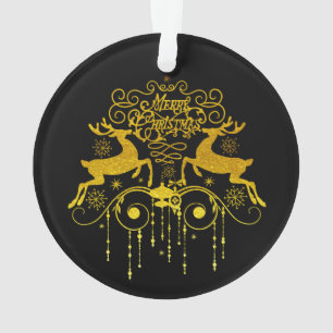 kerstdeers Silhouettes-Ornament Ornament