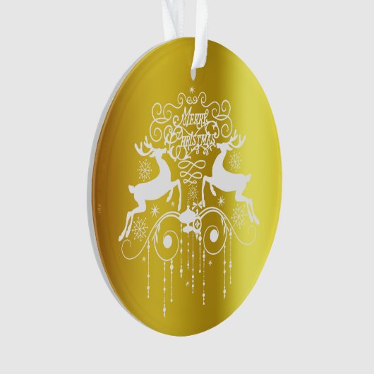 Kerstdeers White Silhouettes-Ornament Ornament (voorkant)