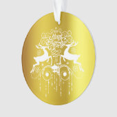 Kerstdeers White Silhouettes-Ornament Ornament (voorkant)