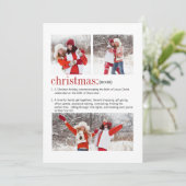 Kerstdefinitie 3 Foto Feestdagenkaart (Staand voorkant)