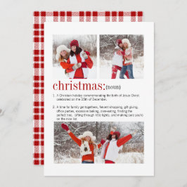 Kerstdefinitie 3 Foto Feestdagenkaart