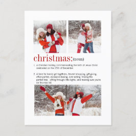 Kerstdefinitie 3 Foto Feestdagenkaart