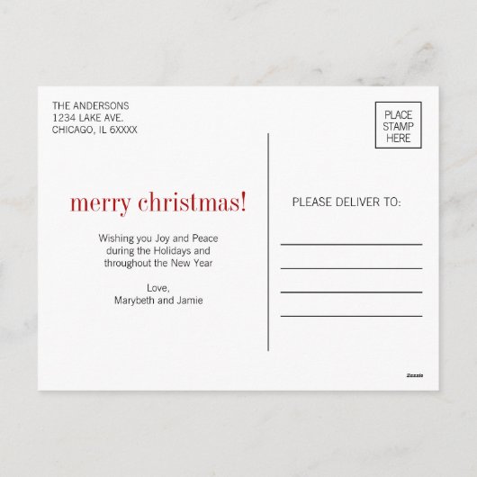 Kerstdefinitie 3 Foto Feestdagenkaart (Achterkant)