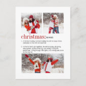 Kerstdefinitie 3 Foto Feestdagenkaart (Voorkant)
