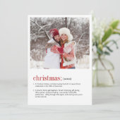 Kerstdefinitie Fotovakantie Kaart (Staand voorkant)