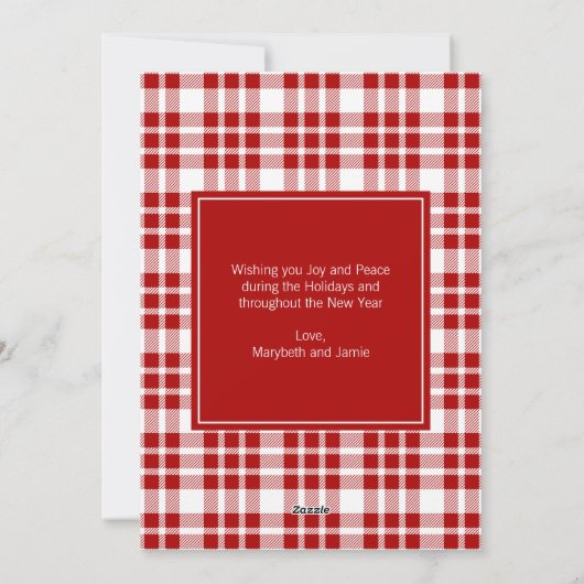 Kerstdefinitie Fotovakantie Kaart (Achterkant)