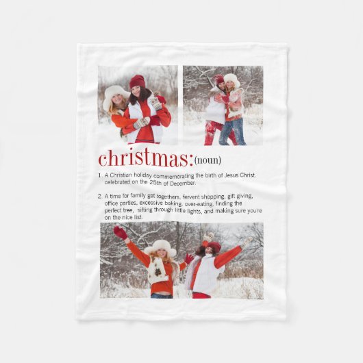 Kerstdefinitiefotofeestdag Fleece Deken (Voorkant)