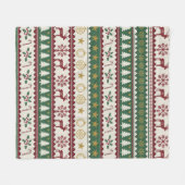 Kerstdeken Festieve Bos Fleece Deken (Voorkant (Horizontaal))