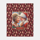 Kerstdeken Gift Gezellige  Kerstman Fleece Deken (Voorkant)