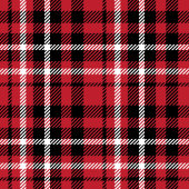 Kerstdeken in rood-zwarte tartan stijl fleece deken