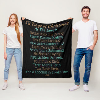kerstdeken met gedicht 12 dagen kerstmis fleece deken