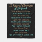 kerstdeken met gedicht 12 dagen kerstmis fleece deken (Voorkant)