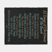 kerstdeken met gedicht 12 dagen kerstmis fleece deken (Voorkant (Horizontaal))