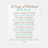 kerstdeken met gedicht 12 dagen kerstmis fleece deken (Voorkant)