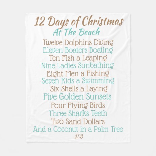 kerstdeken met gedicht 12 dagen kerstmis fleece deken (Voorkant)