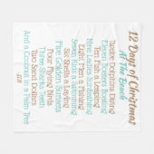 kerstdeken met gedicht 12 dagen kerstmis fleece deken (Voorkant (Horizontaal))
