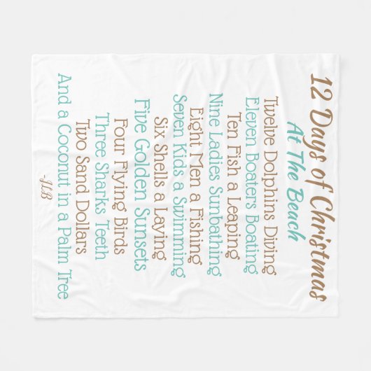 kerstdeken met gedicht 12 dagen kerstmis fleece deken (Voorkant (Horizontaal))