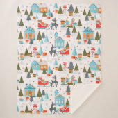 kerstdeken sherpa deken (Voorkant)