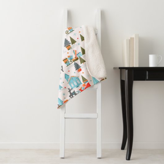 kerstdeken sherpa deken (In situ)