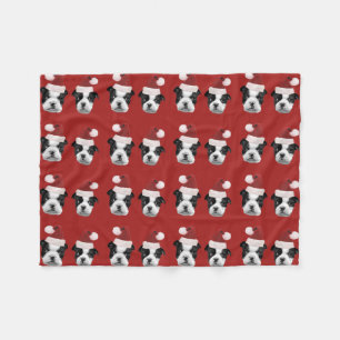 kerstdeken van Boston Terrier Terrier Fleece Deken