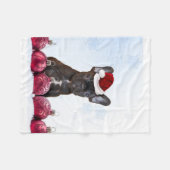 kerstdeken van de Franse Bulldog-vlies Fleece Deken (Voorkant (Horizontaal))