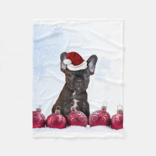 kerstdeken van de Franse Bulldog-vlies Fleece Deken