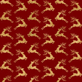 Kerstdekendeken Elegant Rood Goud Design Fleece Deken