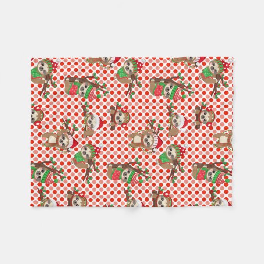 kerstdekendeken fleece deken (Voorkant (Horizontaal))