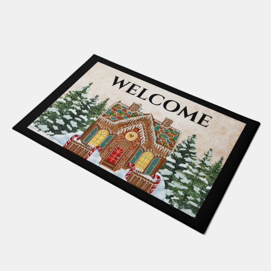 Kerstdeklep voor ontbijt deurmat (Schuin)