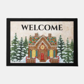 Kerstdeklep voor ontbijt deurmat (Voorkant)