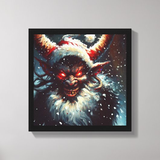Kerstdemon Krampus 1 Canvas Afdruk (Voorkant)