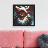 Kerstdemon Krampus 1 Canvas Afdruk (Insitu (Woonkamer))