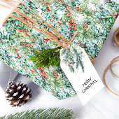 Kerstden en Bessen Cadeaupapier