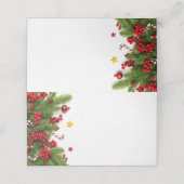 Kerstden en bessen | Vakantie Plaatskaartje (Buitenkant ongevouwen)