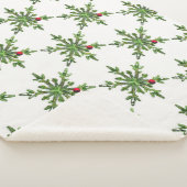 Kerstden Sneeuwvlok Sherpa Deken (3/4)