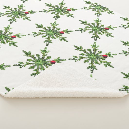 Kerstden Sneeuwvlok Sherpa Deken (3/4)