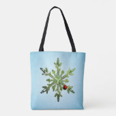 Kerstden Sneeuwvlok Tote Bag (Achterkant)