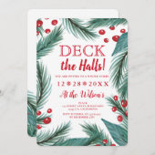 Kerstdenergie waterverf dek zalen kaart (Voorkant / Achterkant)