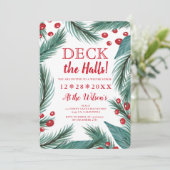 Kerstdenergie waterverf dek zalen kaart (Staand voorkant)