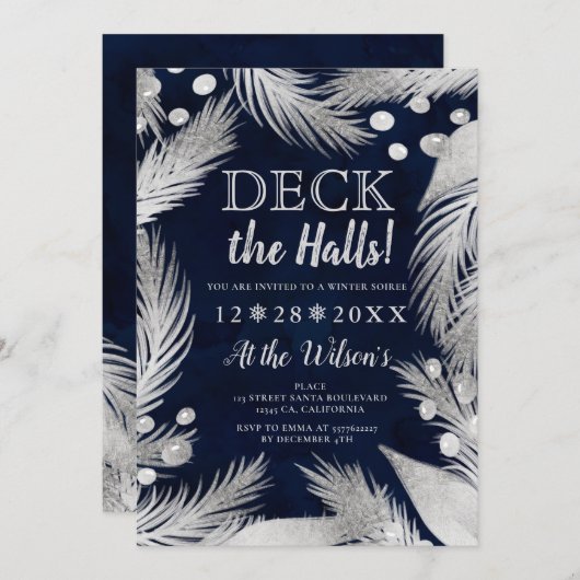 Kerstdenergie, zilverdek en zalen kaart (Voorkant / Achterkant)