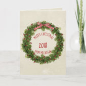 Kerstdengroef met rood licht kaart (Voorkant)