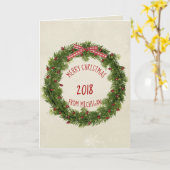 Kerstdengroef met rood licht kaart (Gele Bloem)