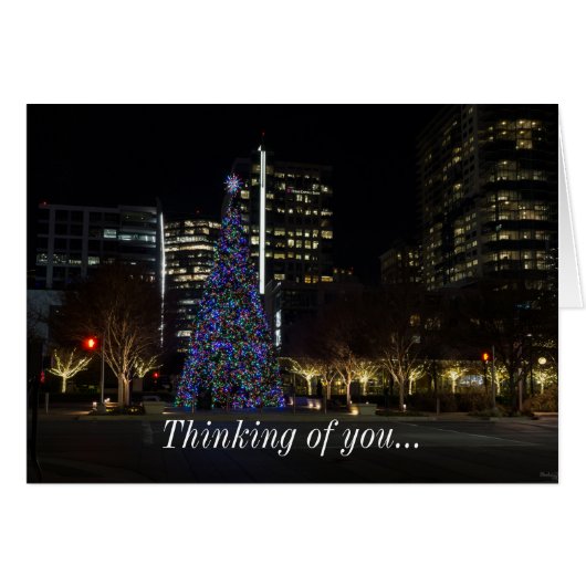 Kerstdenking in het centrum van Dallas (Voorkant Horizontaal)